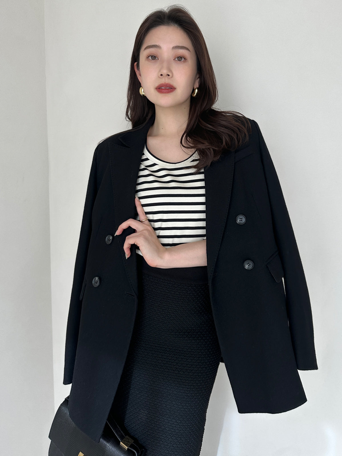 シルクタッチコットンUネックT