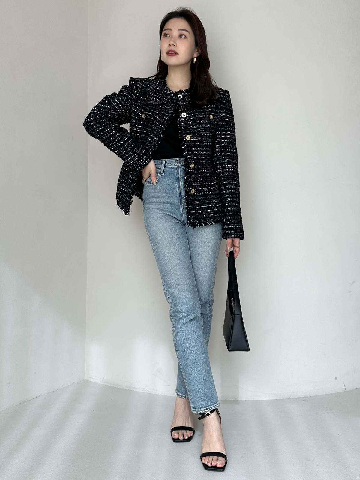 丝滑触感棉质U领T恤