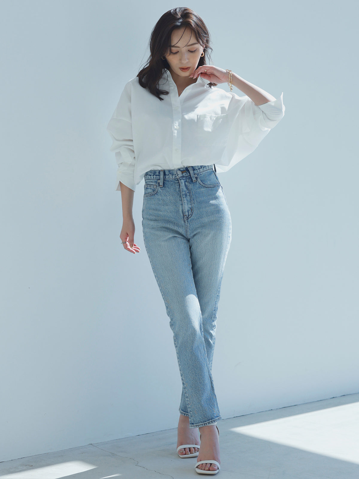 ♡anuans♡ Slim straight denim Slim straight denim