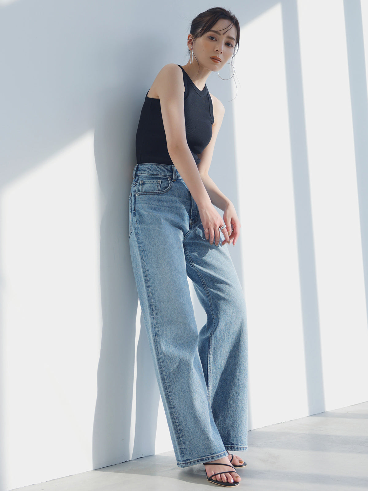 Wide leg denim