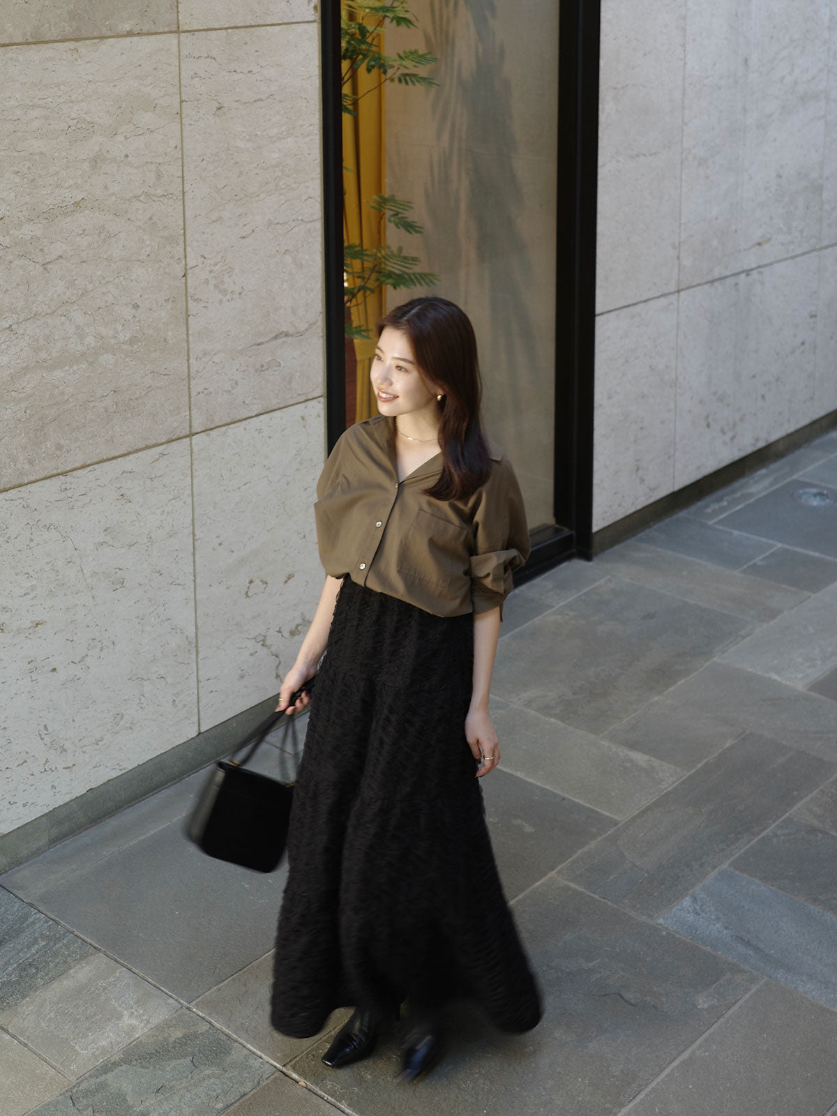 刺绣透视薄纱裙