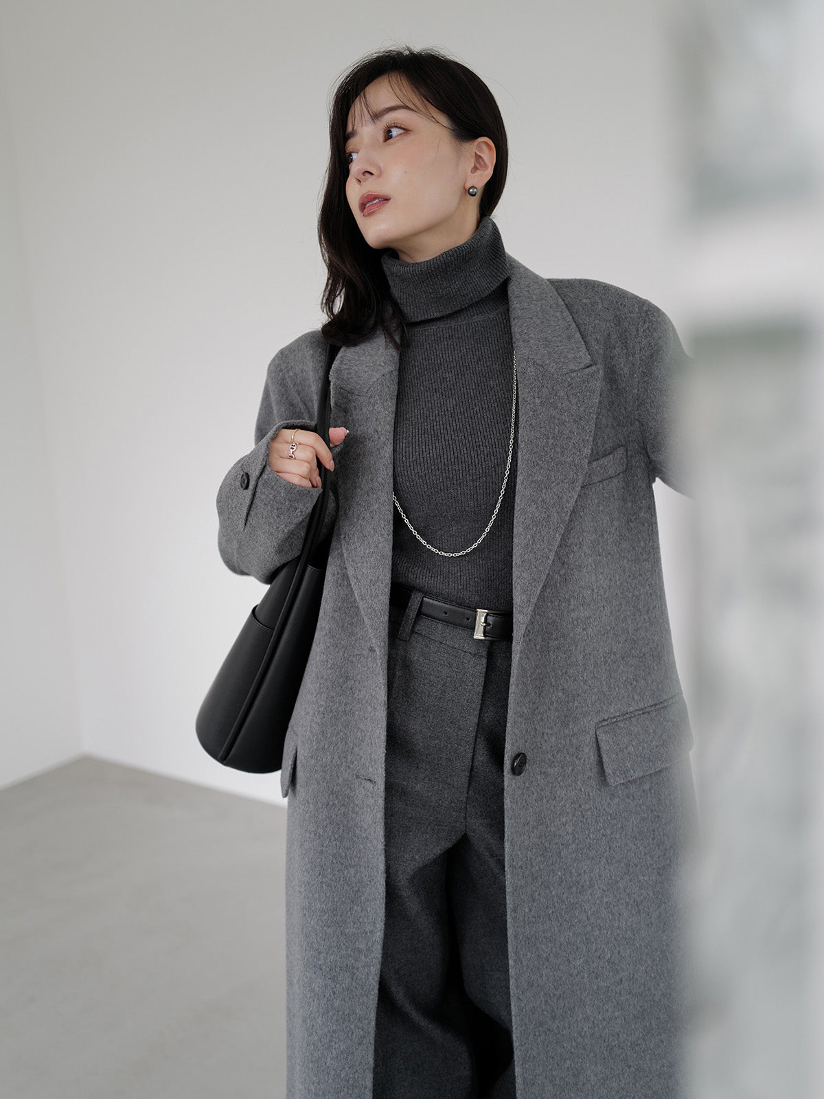 【BLOSSOM×ánuans】WOOL-CASHMERE HANDMADE LONGCOAT
