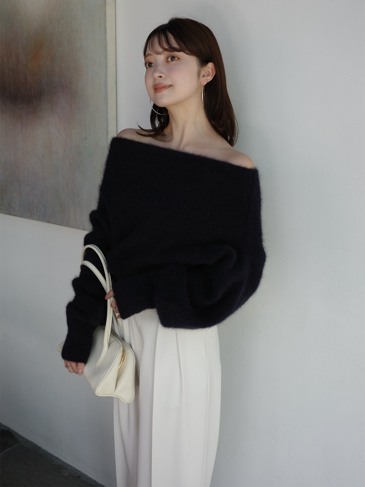 ラクーンフォックスオフショルニットプルオーバー