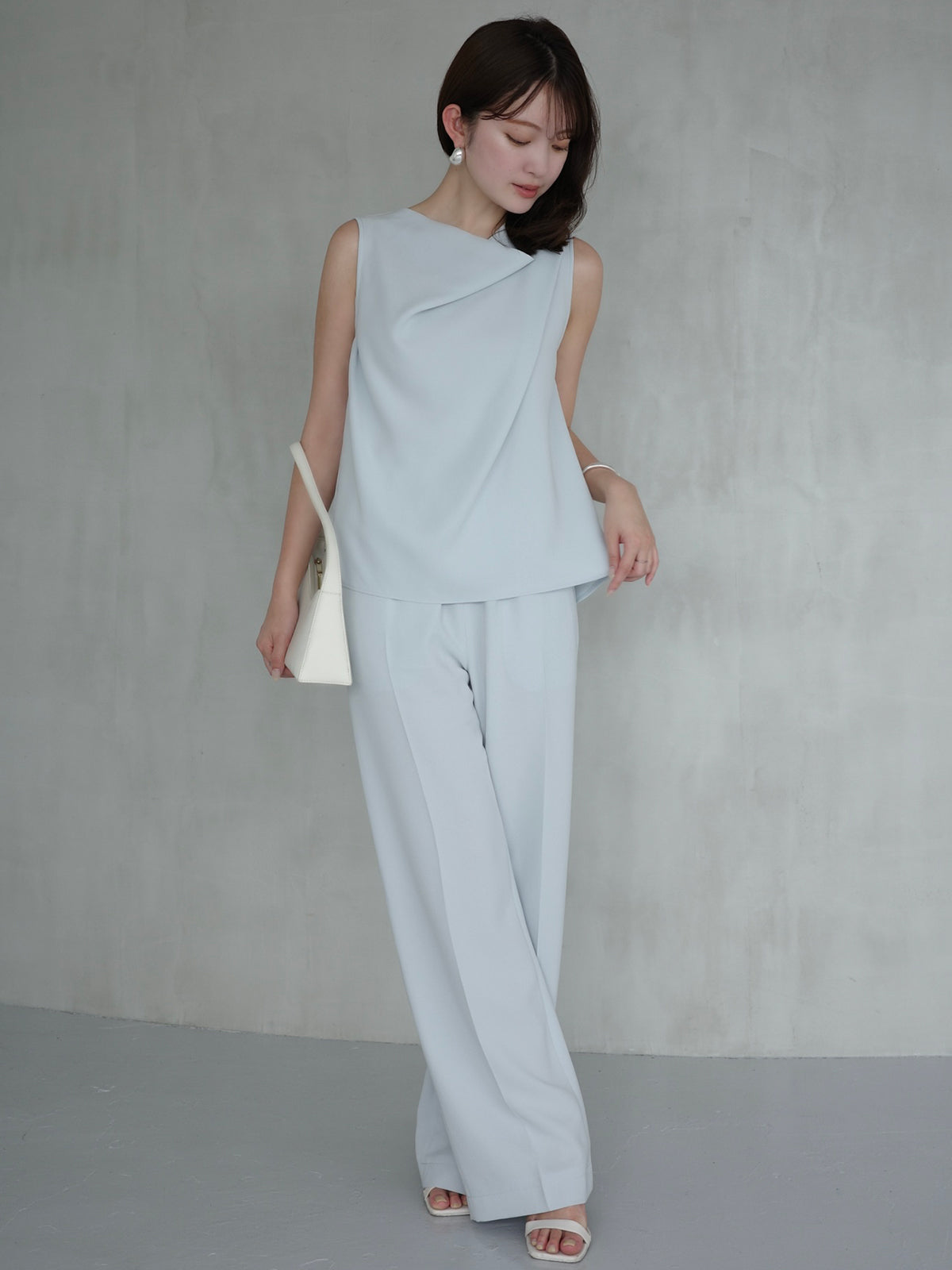 トリアセテートドレープブラウス