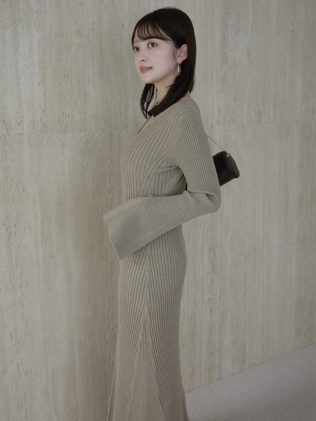 セミマーメイドニットワンピース