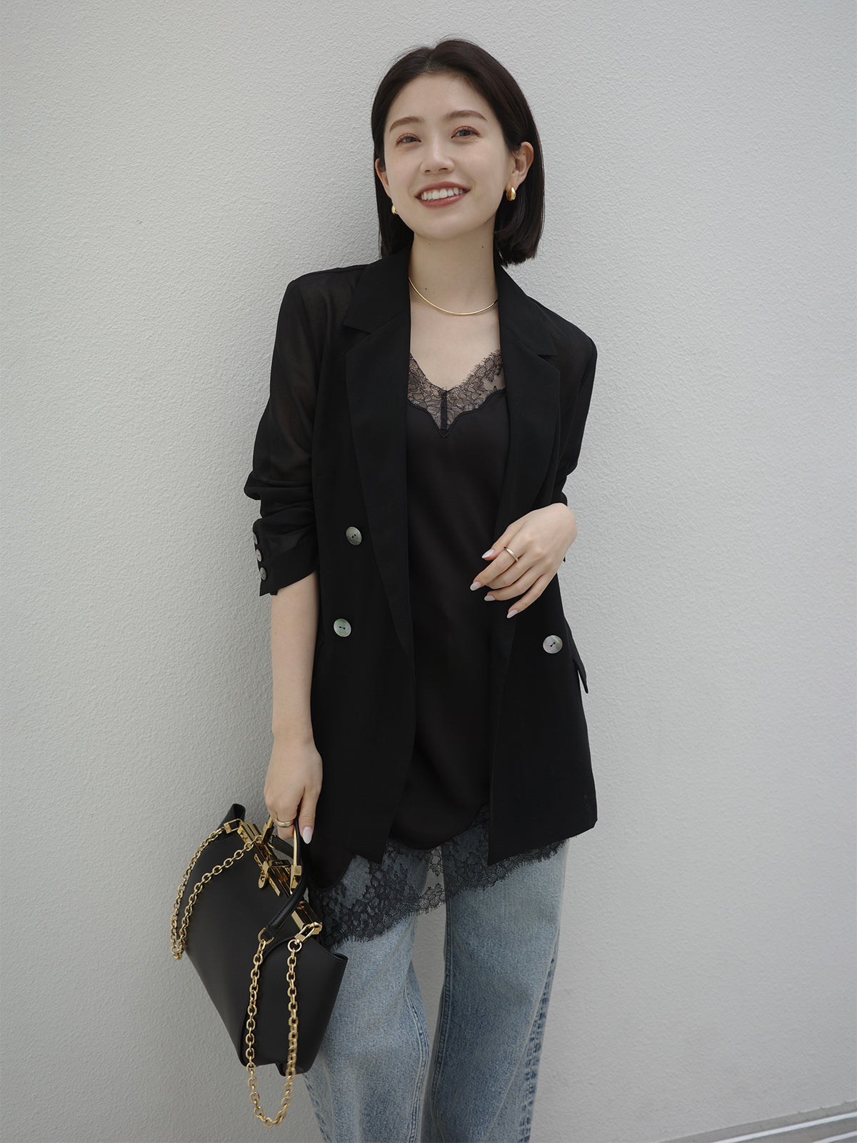 Lace Trim Irregular Hem Camisole