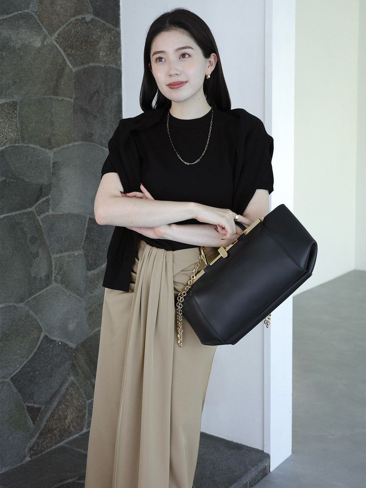 ラティスケーブルニットカーディガン