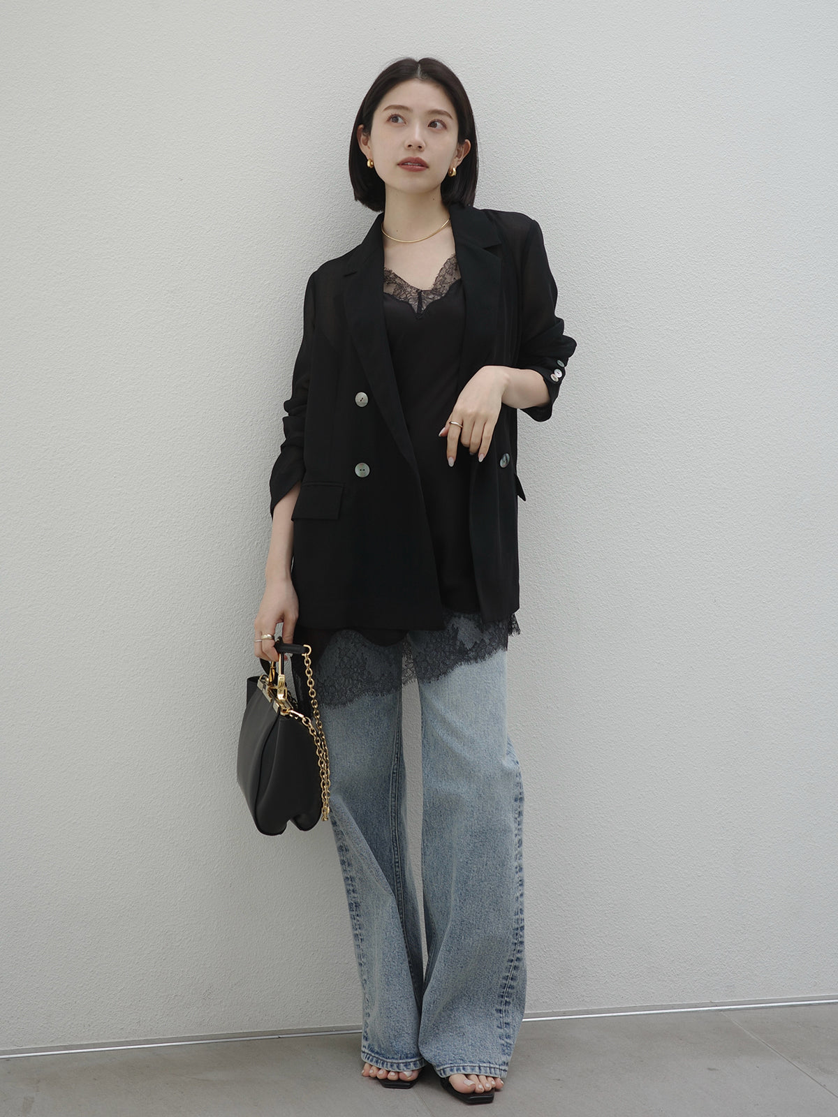 Lace Trim Irregular Hem Camisole