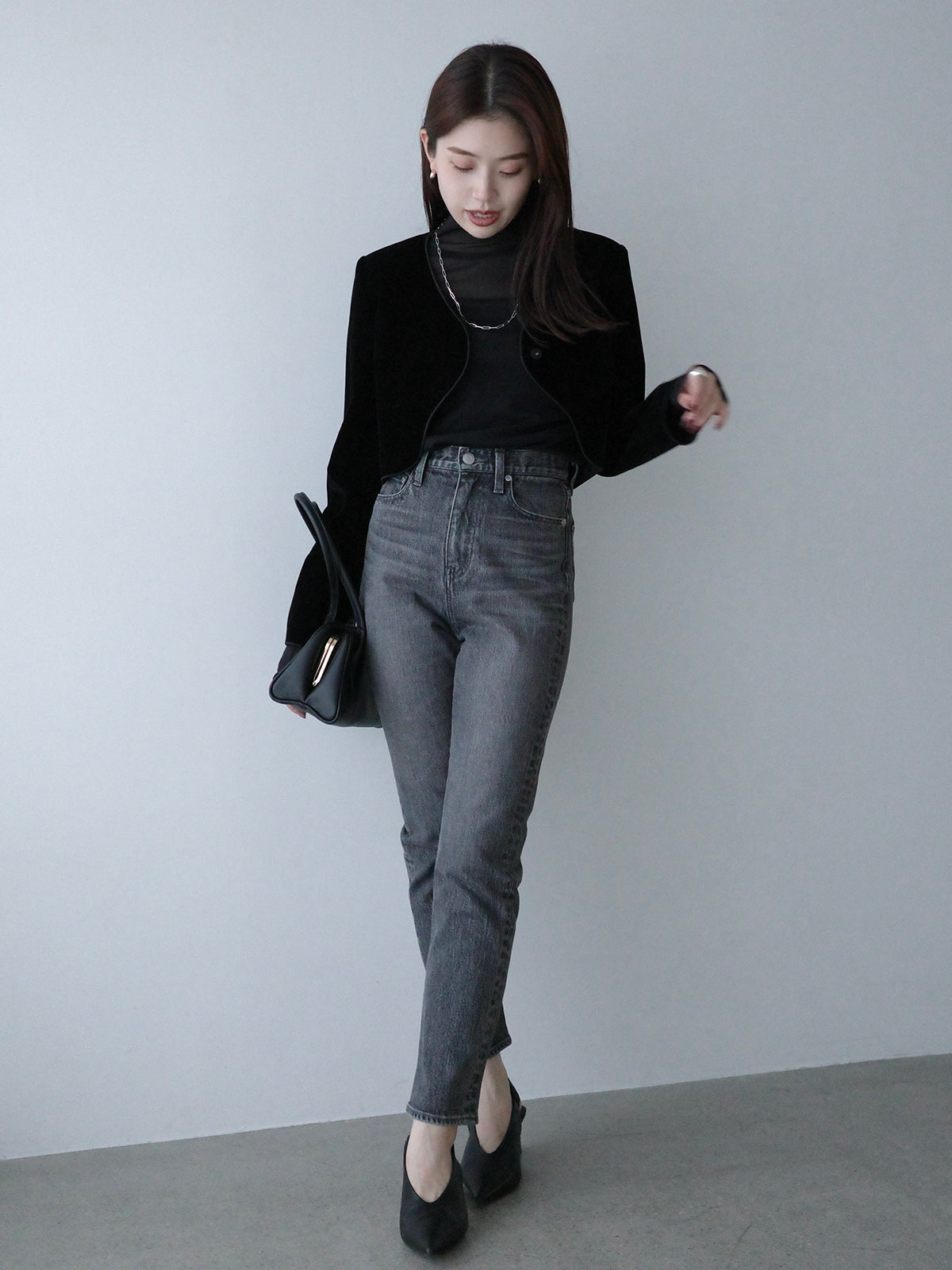 ニュアンスウェーブベルベットジャケット