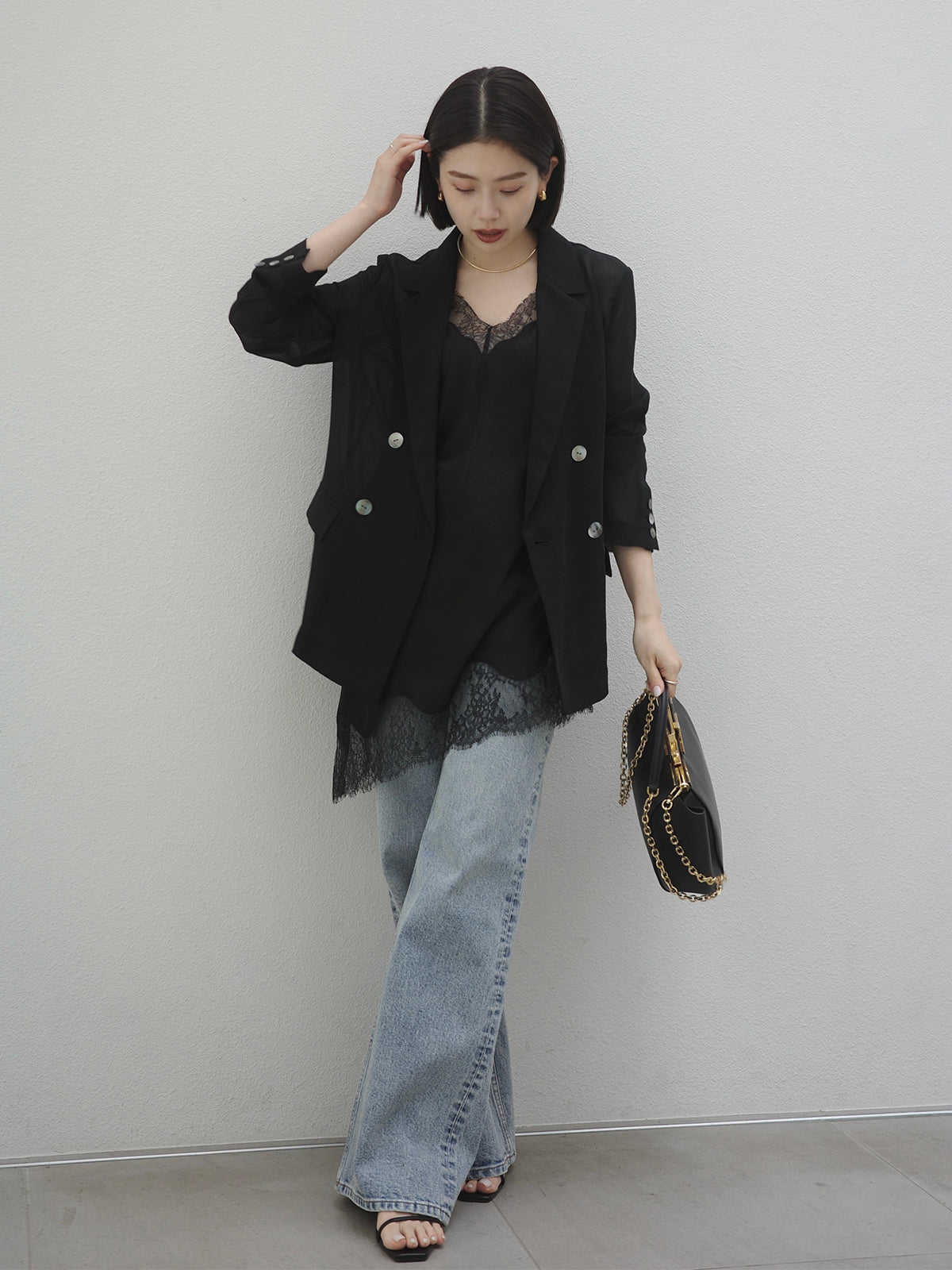 Lace Trim Irregular Hem Camisole