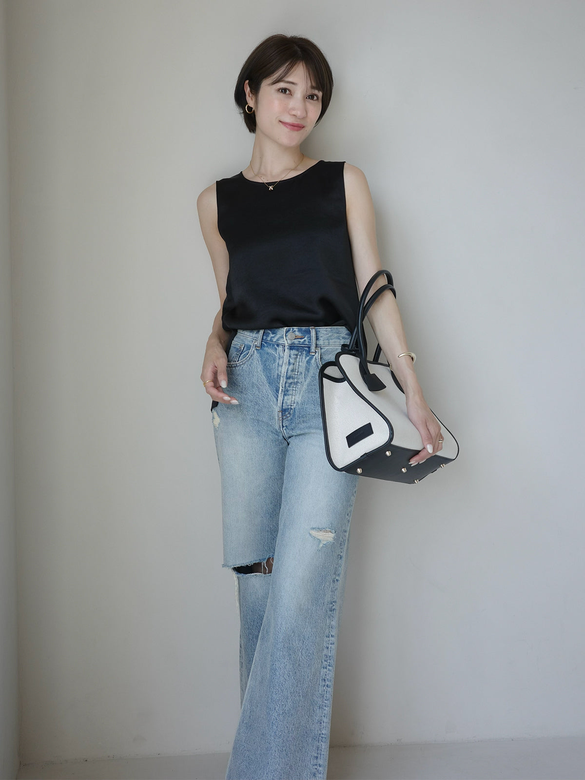 Satin Sleeveless Top