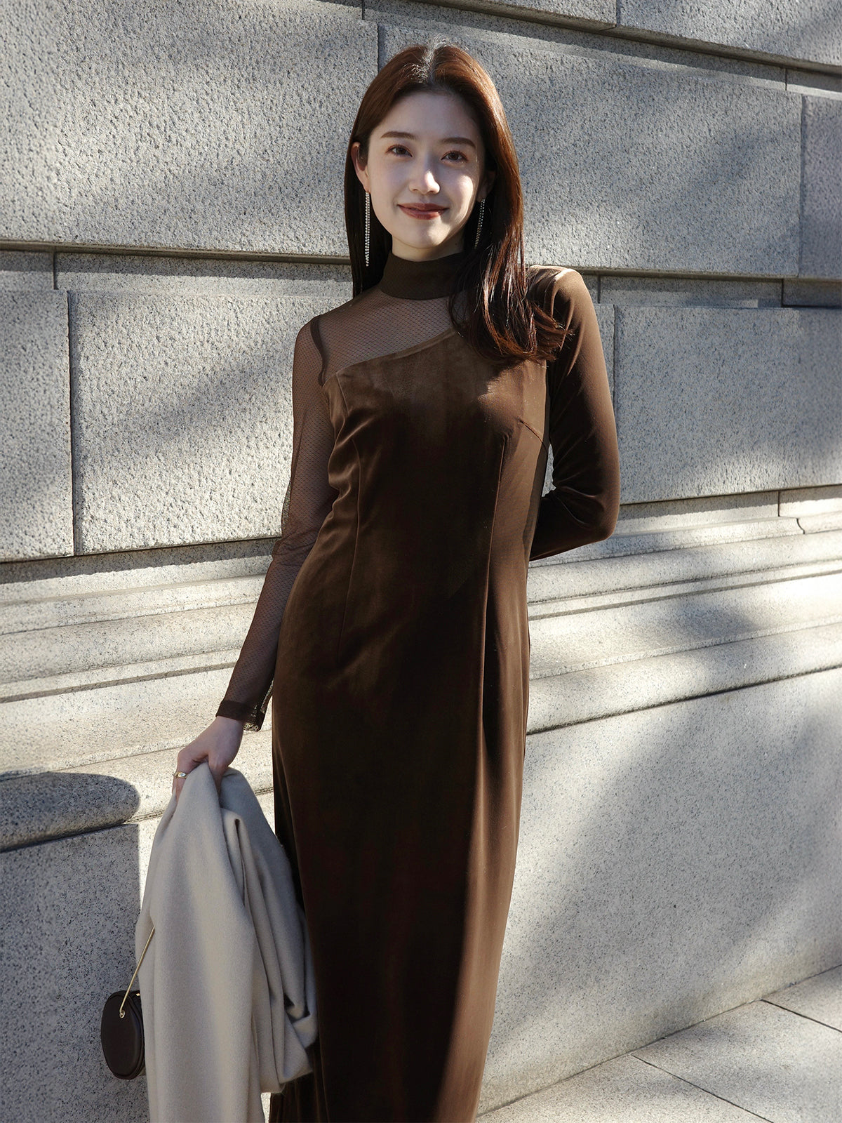 シアーコンビタイトワンピース