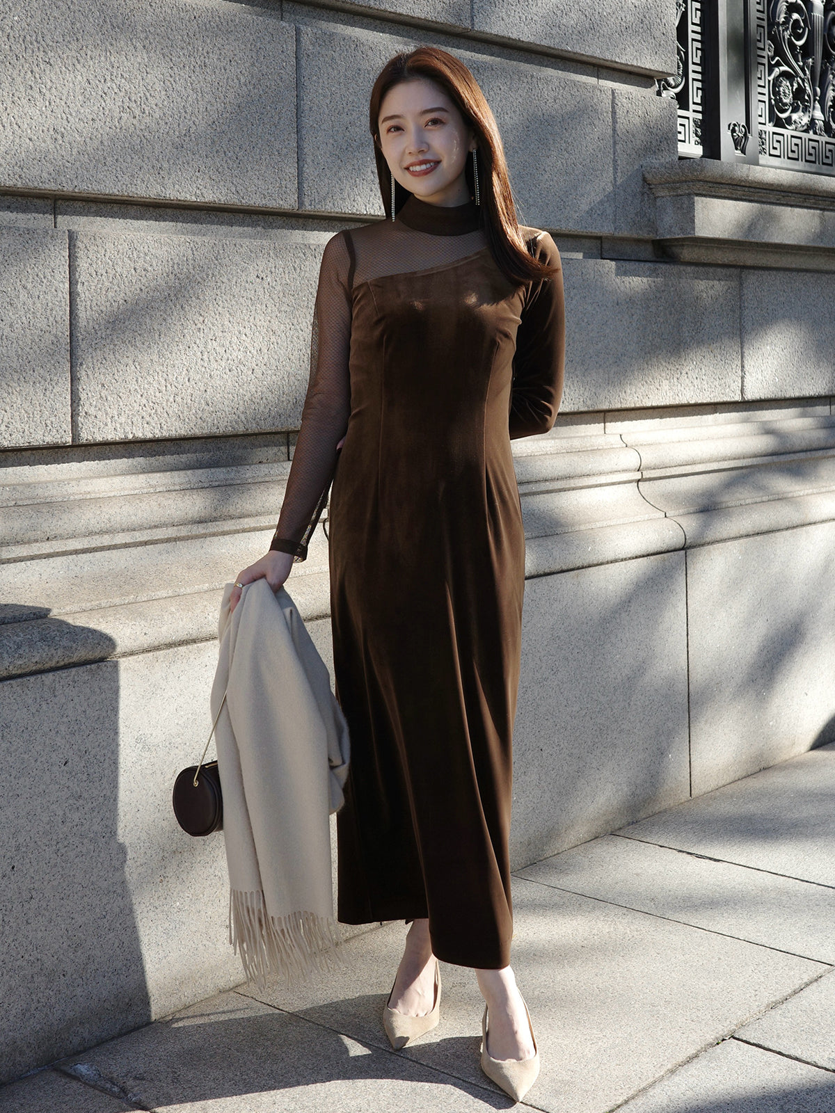 シアーコンビタイトワンピース