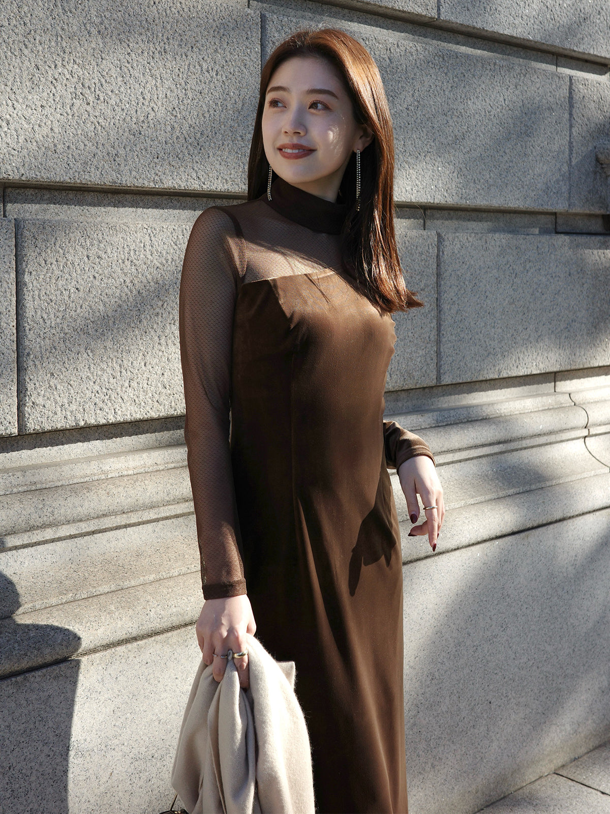 シアーコンビタイトワンピース