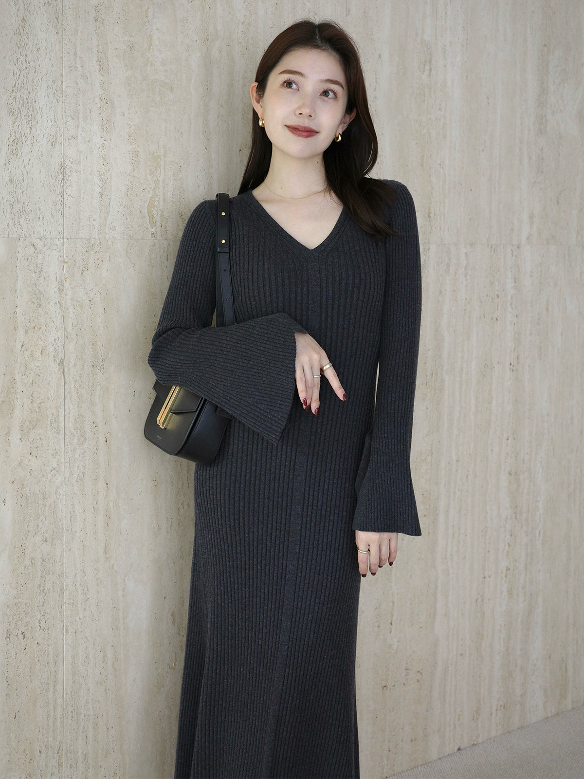 セミマーメイドニットワンピース