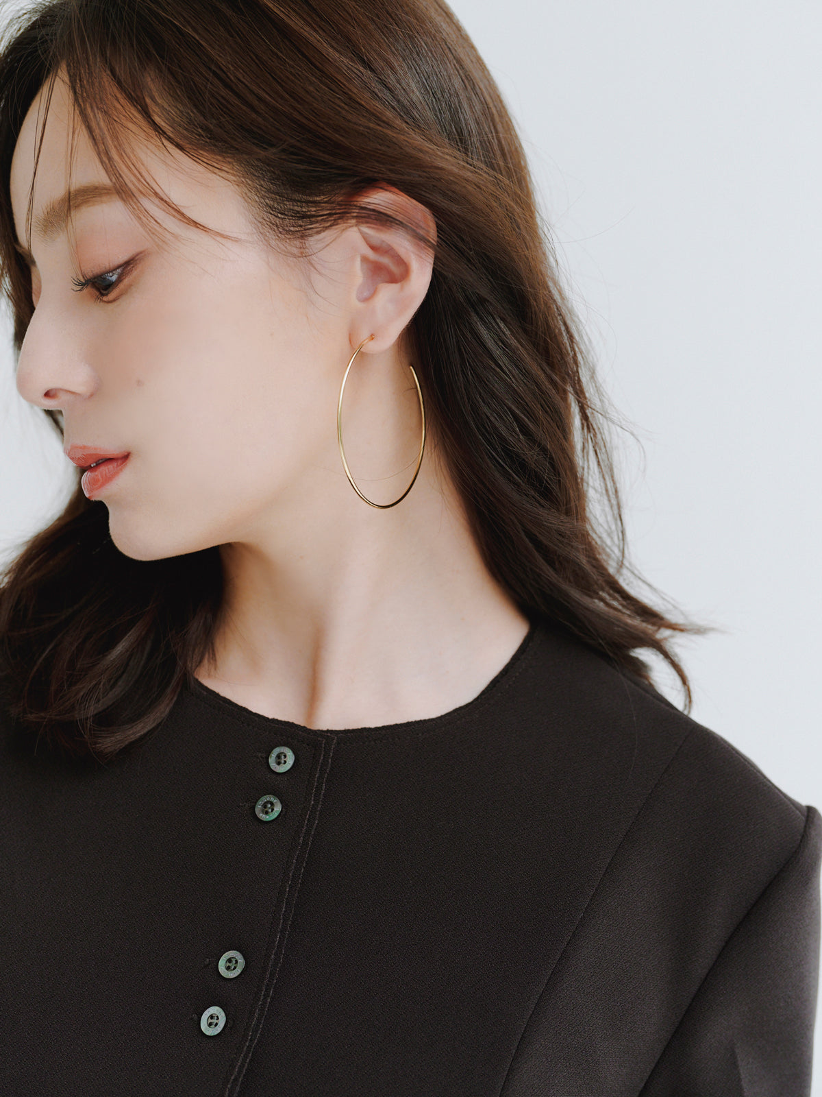 カットジョーゼットショートカーディガン