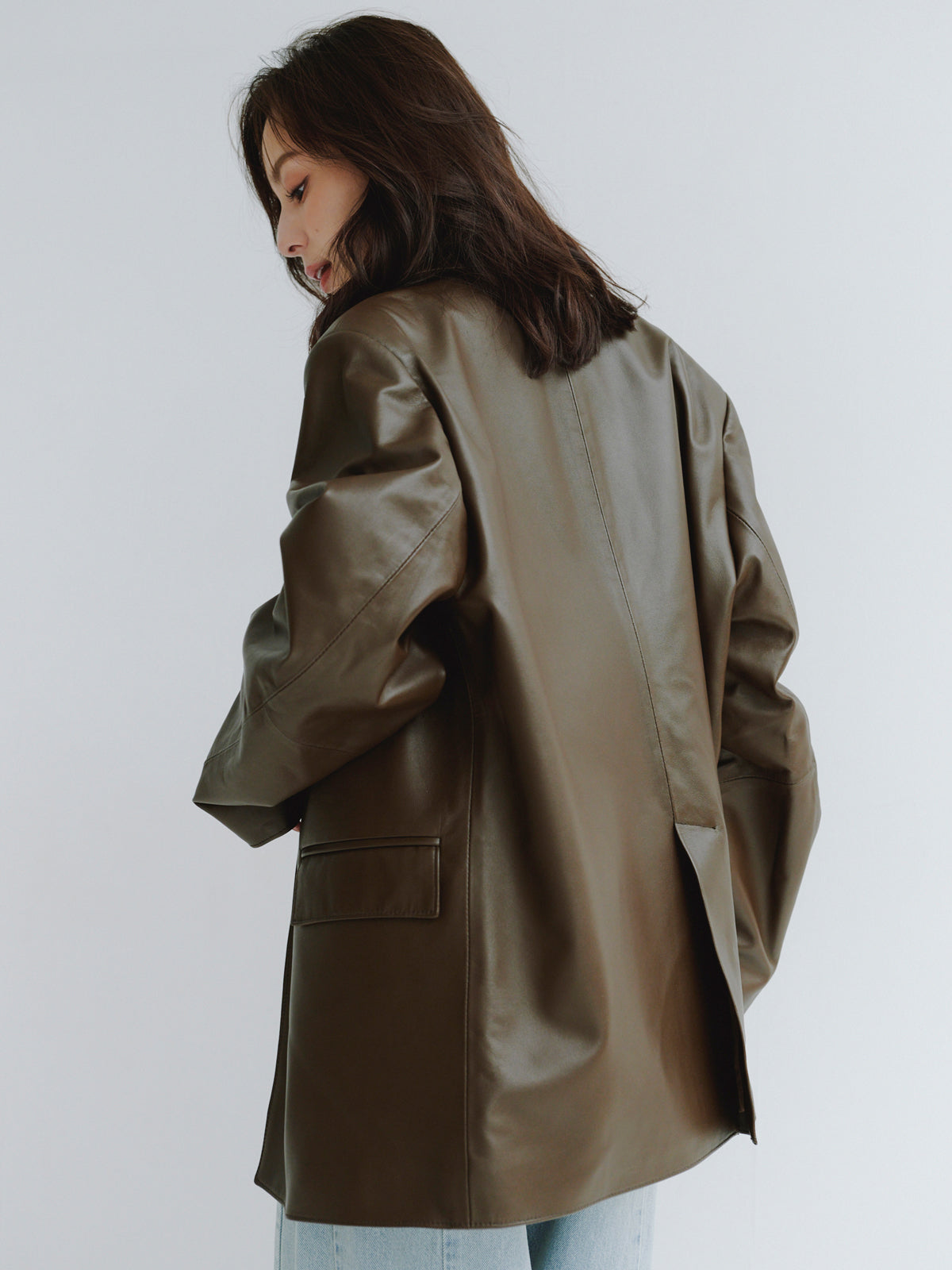 レザーテーラードジャケット