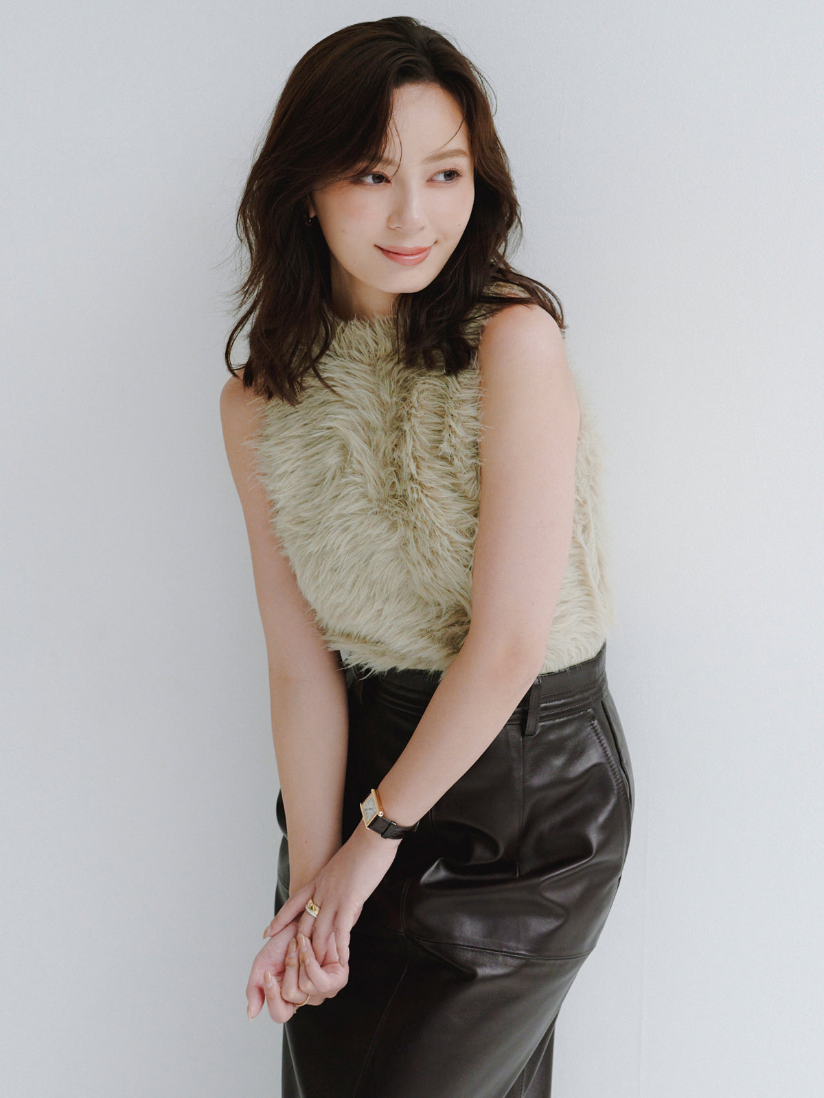 レザータイトスカート