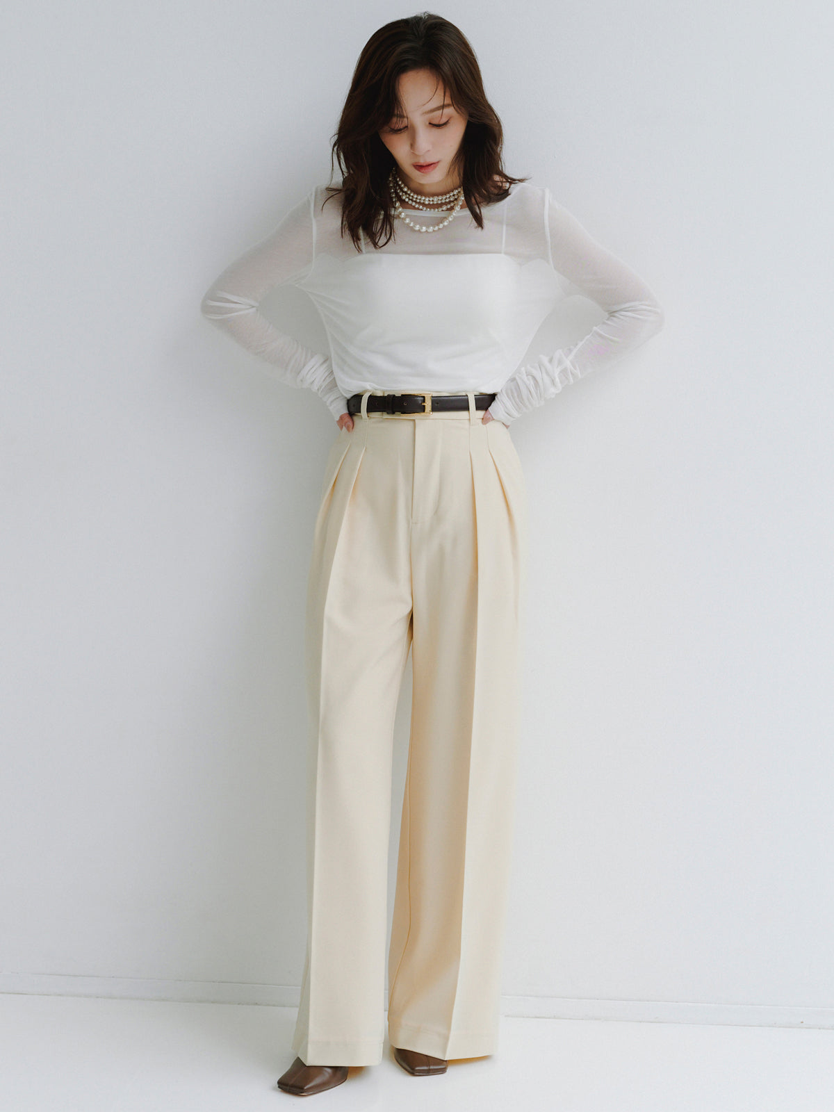 Director:154cm COLOR:YELLOW BEIGE SIZE:1