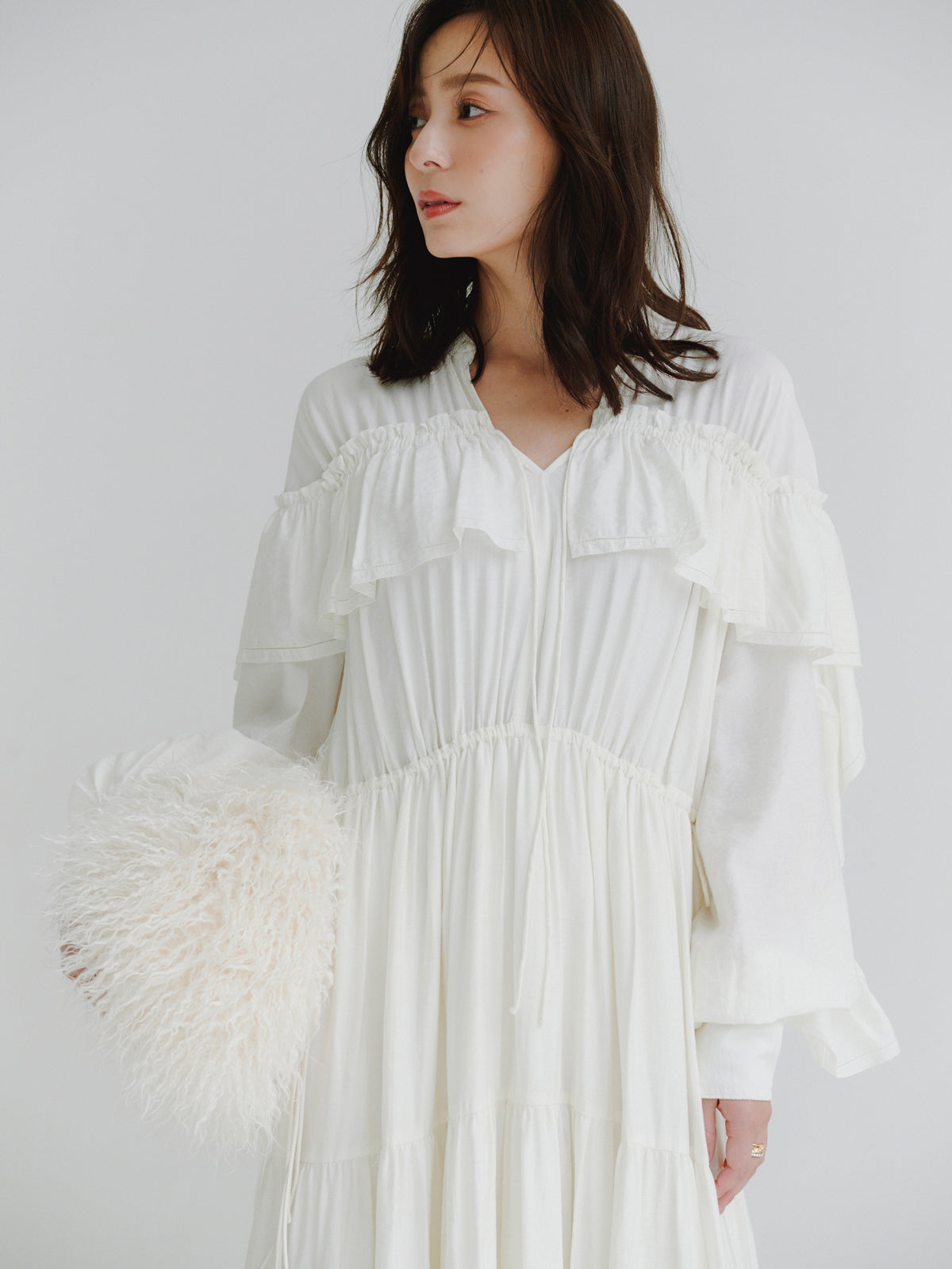 주름 장식 원피스