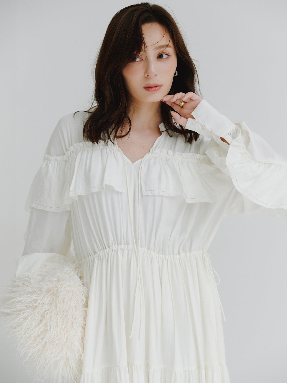 リンクルラッフルワンピース