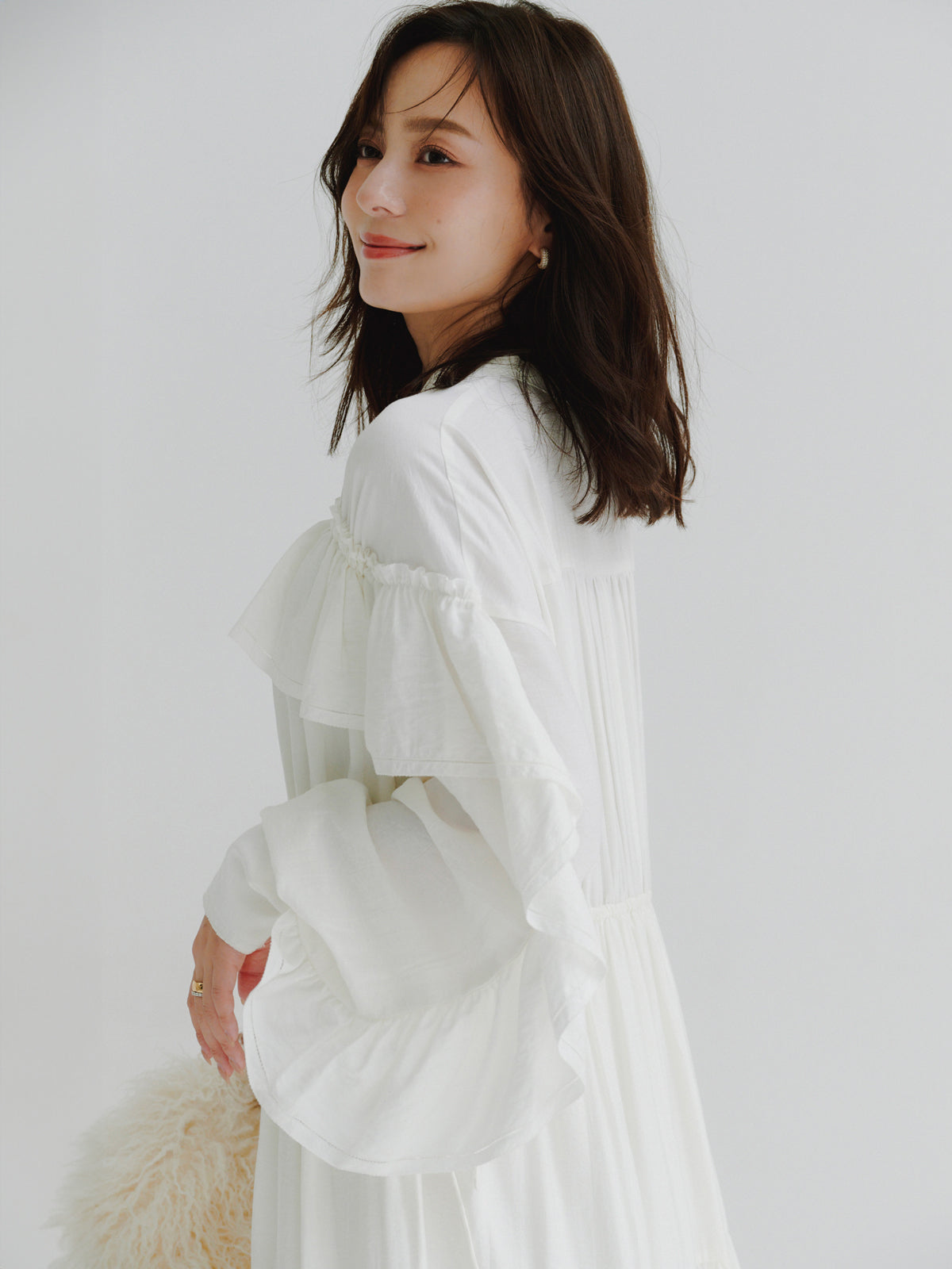 リンクルラッフルワンピース