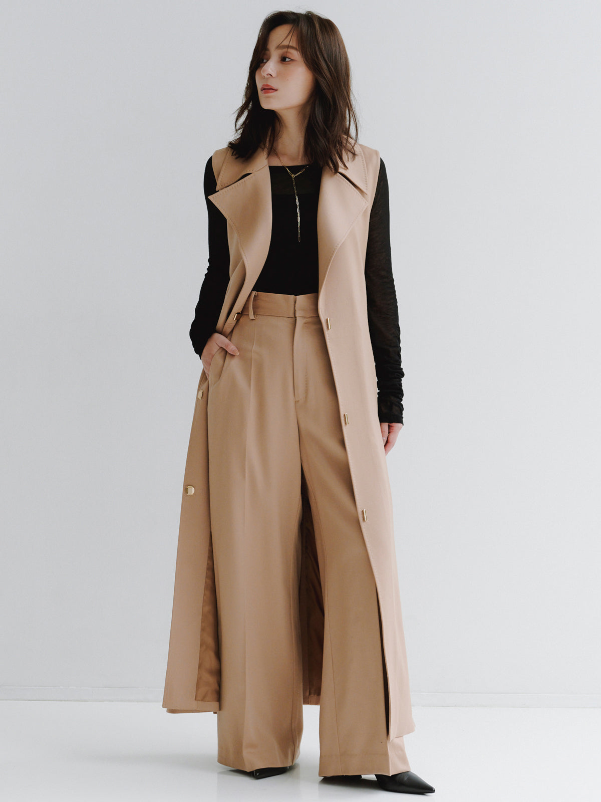 グロスウールワイドパンツ