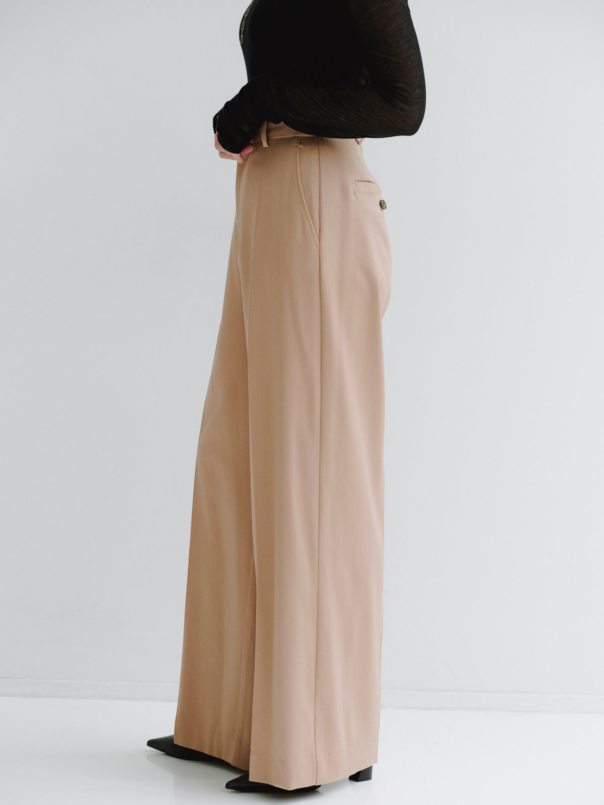 グロスウールワイドパンツ