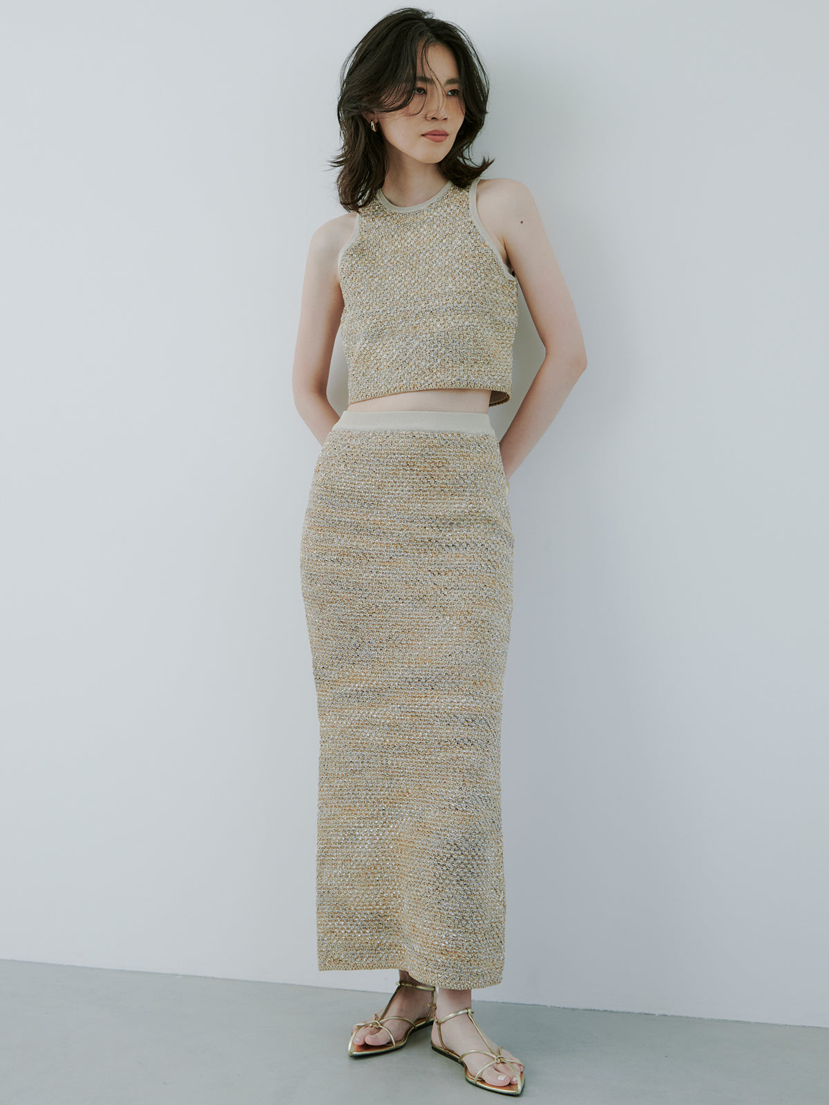 针织花呢紧身裙