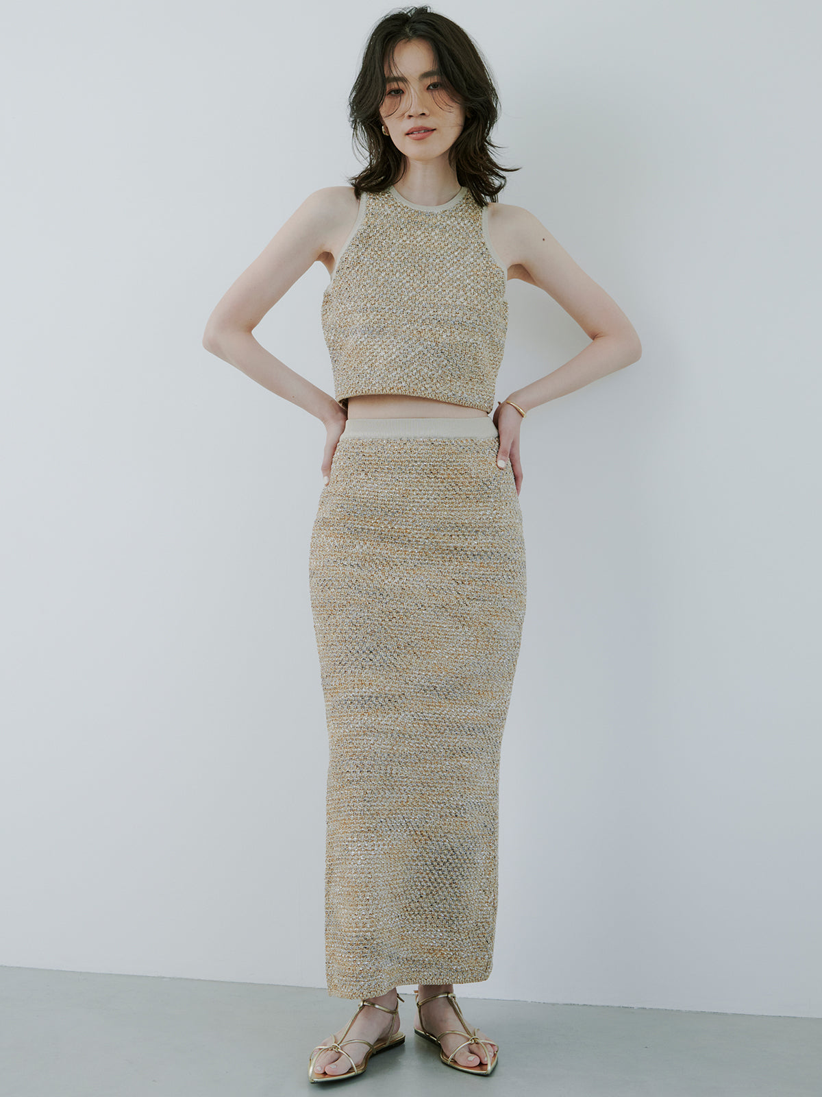 针织花呢紧身裙