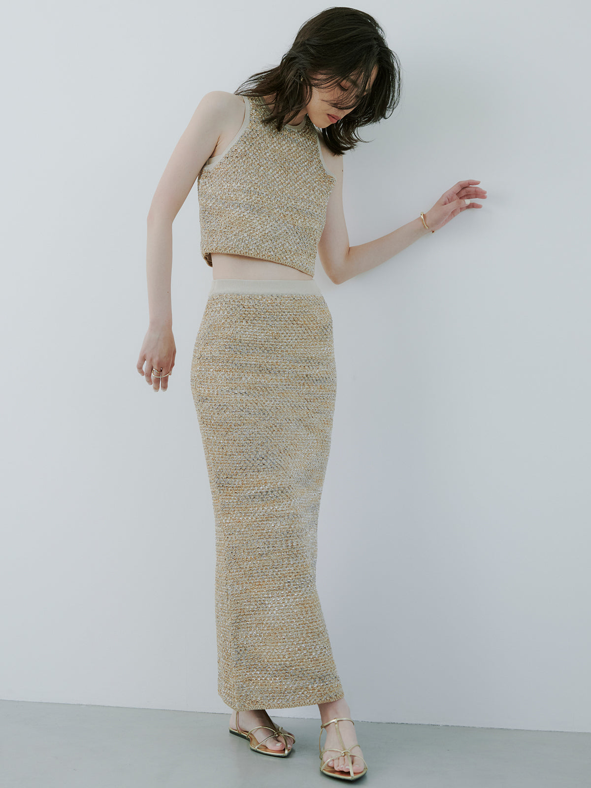 针织花呢紧身裙