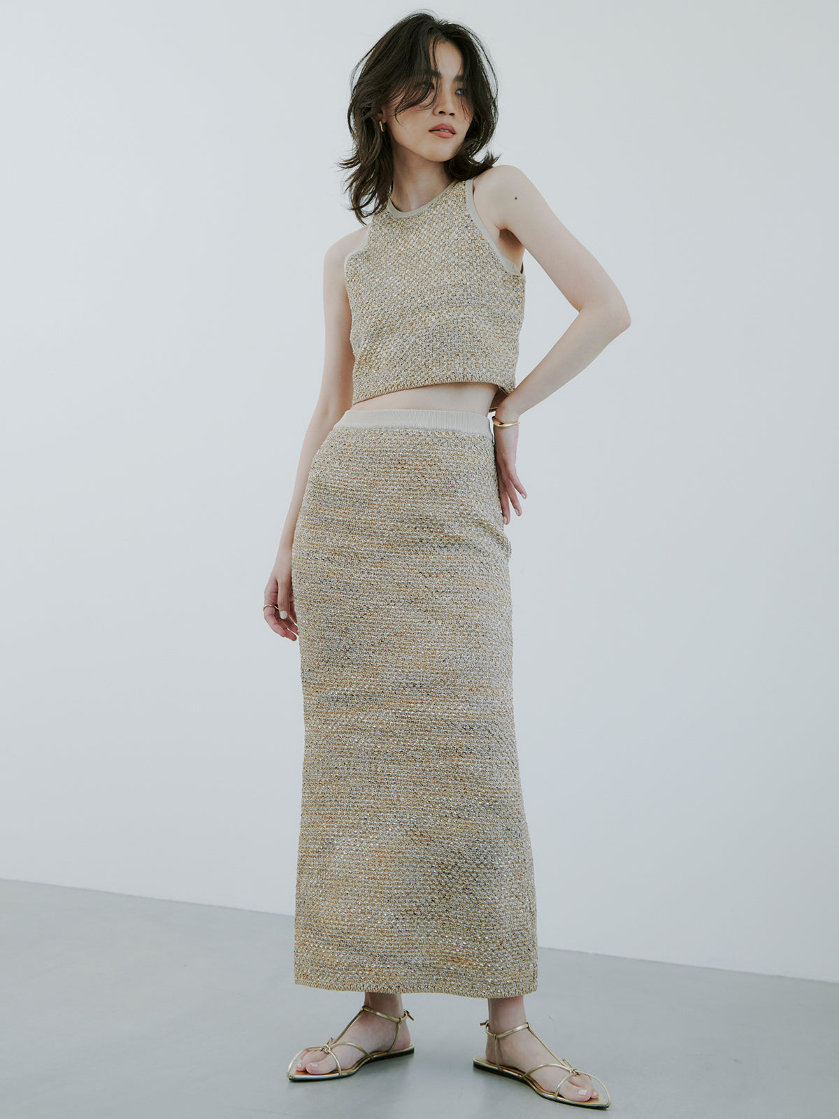 针织花呢紧身裙