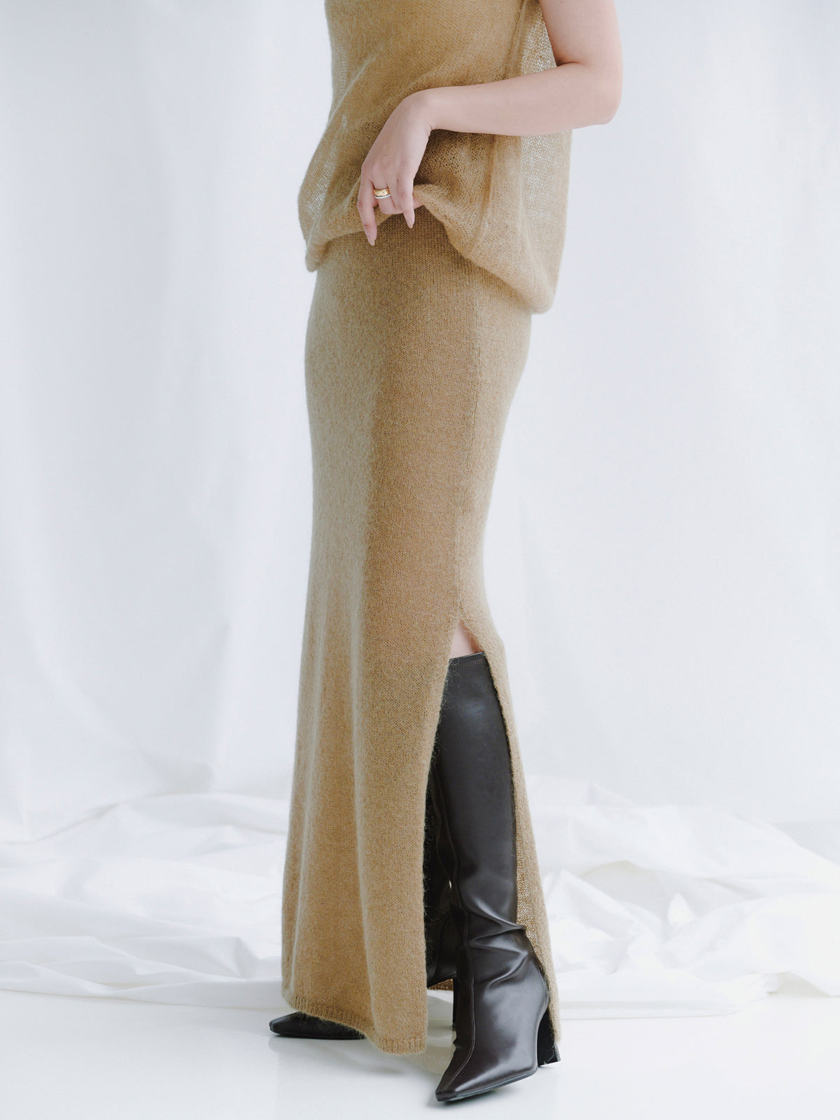 モヘアナロースカート