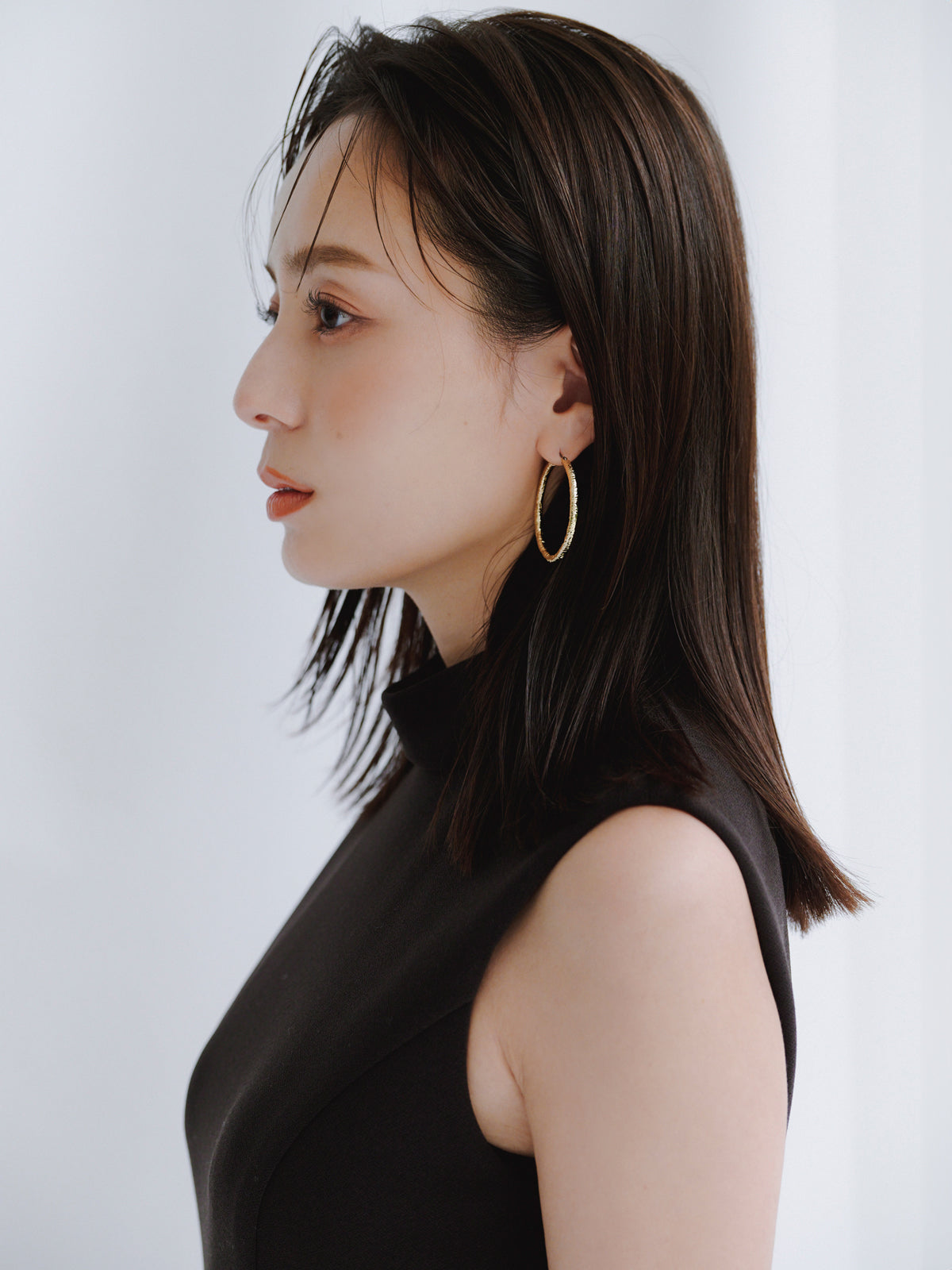 カットジョーゼットミニワンピース