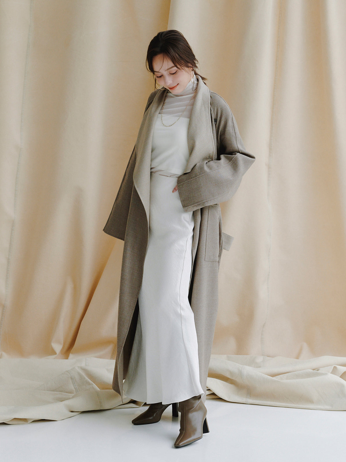 ウールリバーオーバーロングコート