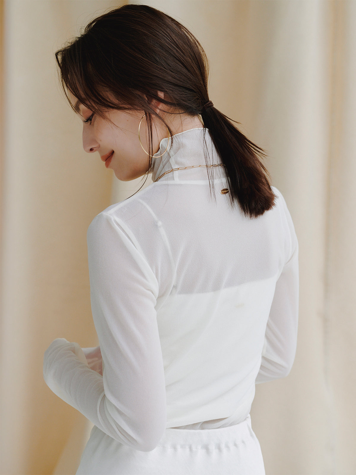 シアーロングスリーブT シャツ