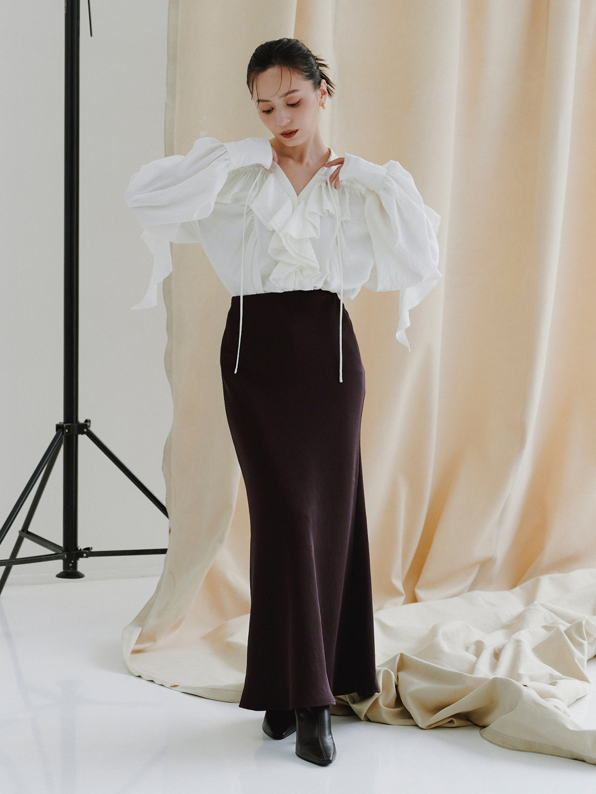 Wrinkle Ruffle Blouse
