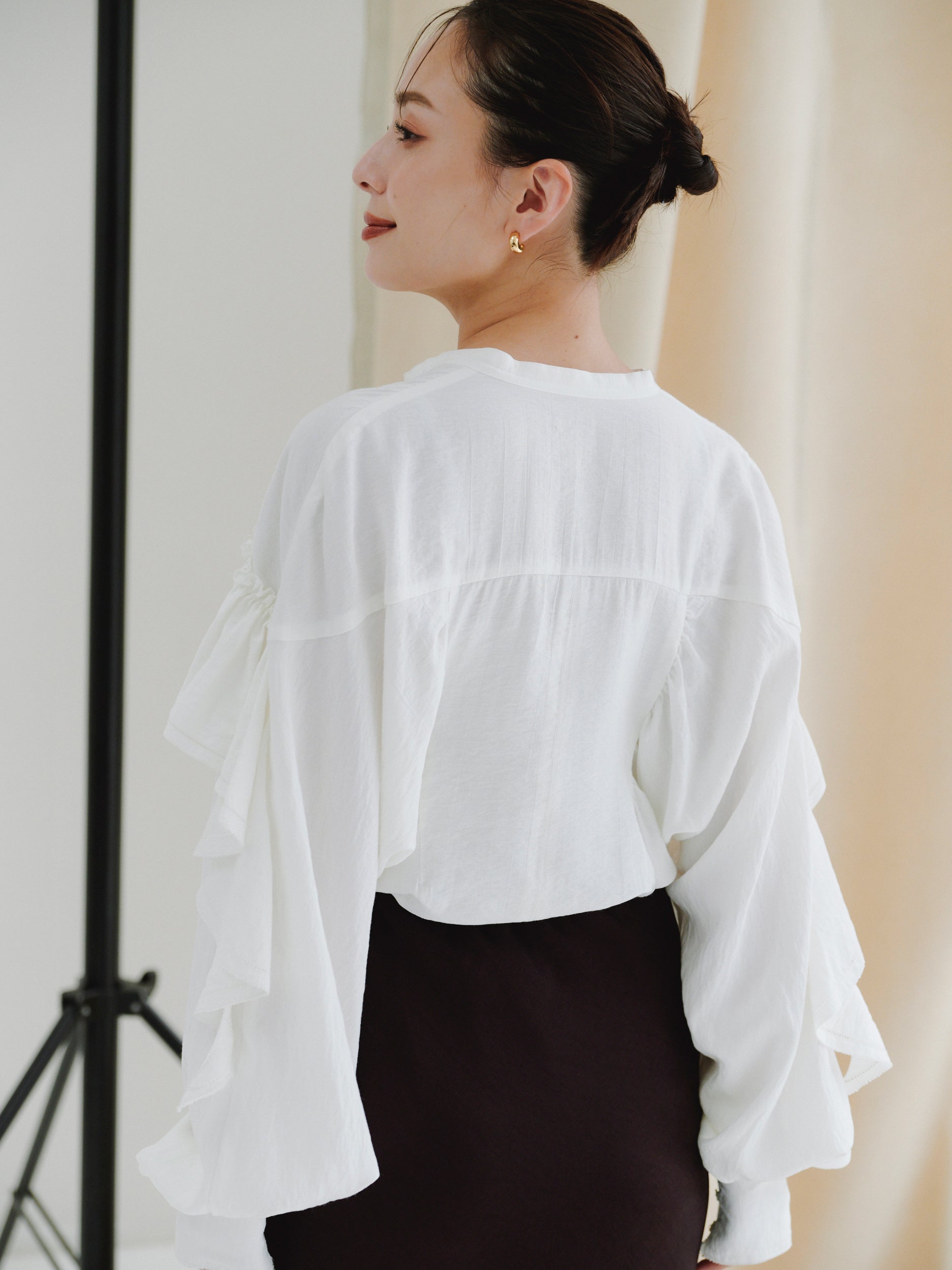 Wrinkle Ruffle Blouse