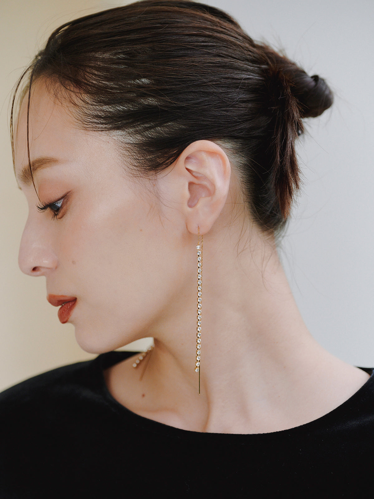 ダイヤレーンロングピアス