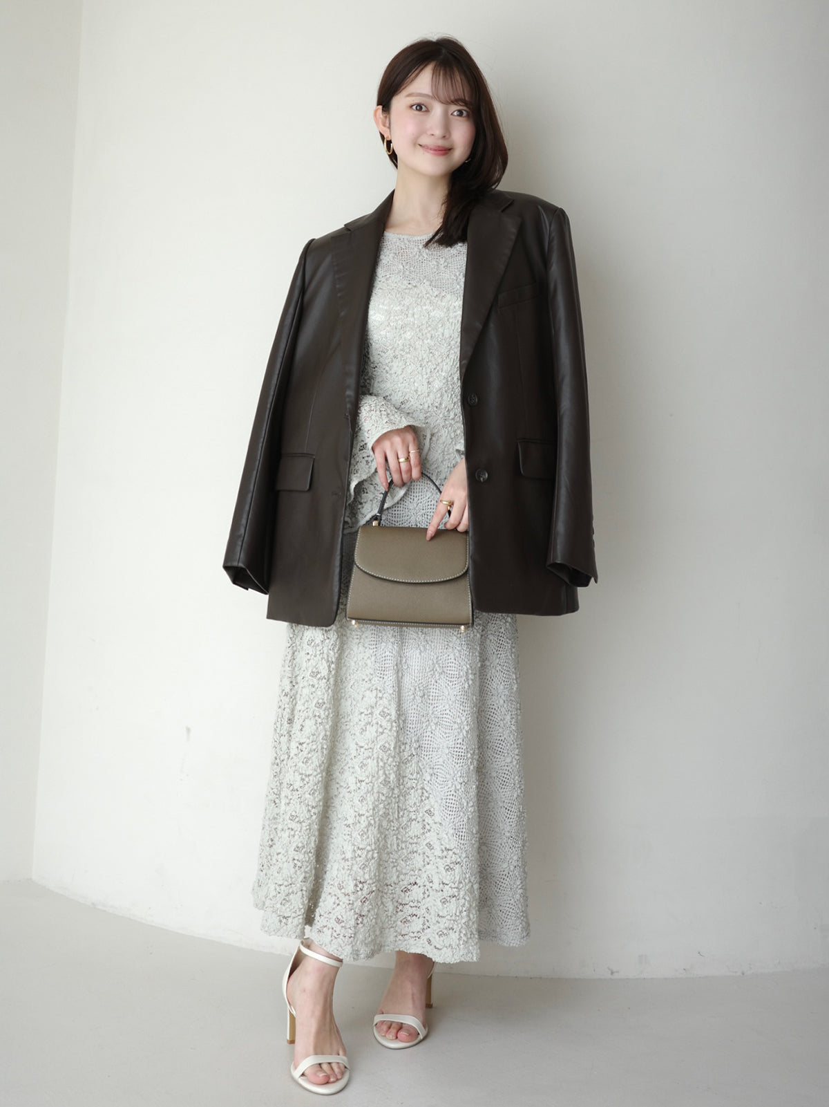 PR:156cm COLOR:DARK BROWN SIZE:F