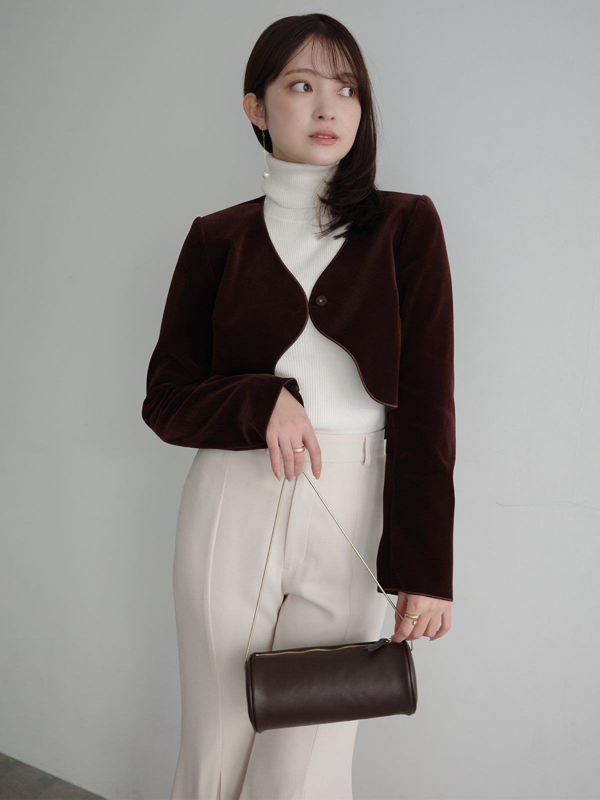 トリアセバックサテンフレアパンツ