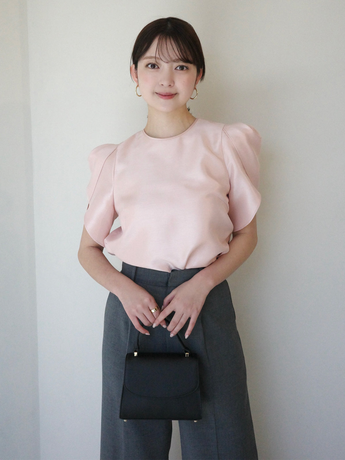 中間開衩寬褲