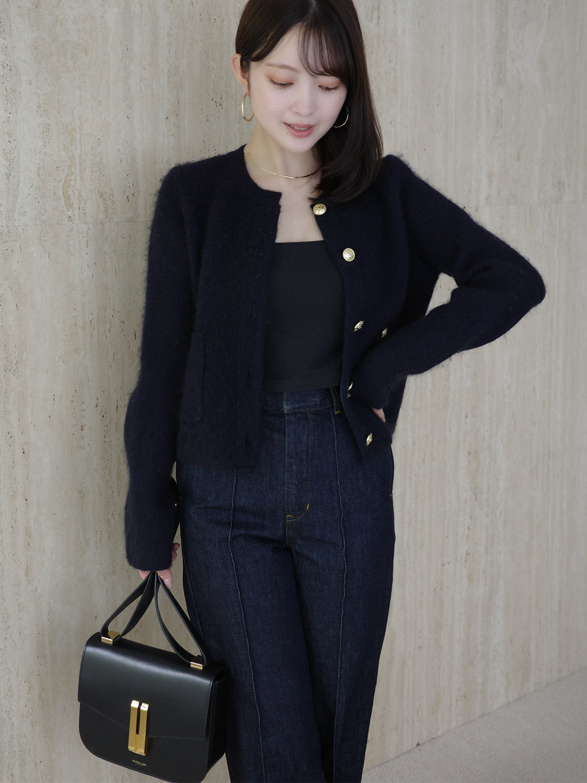 スリムフィットストレートデニム