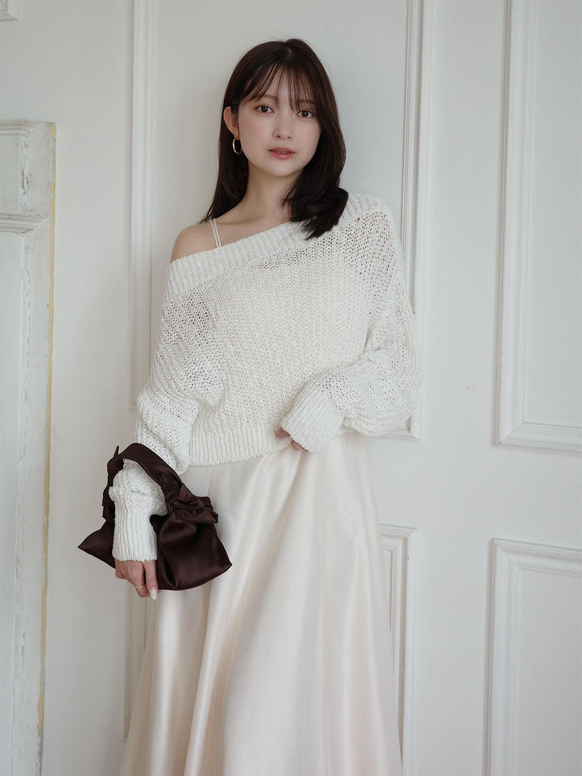 ニットレイヤードキャミワンピース