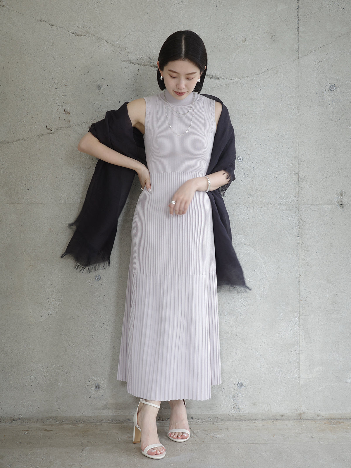 セミマーメイドニットワンピース