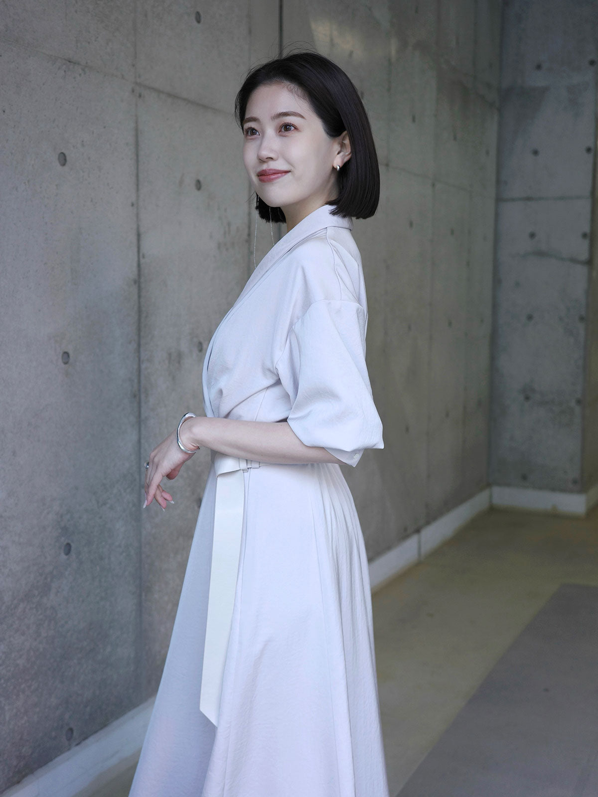 Shawl Collar Narrow Dress