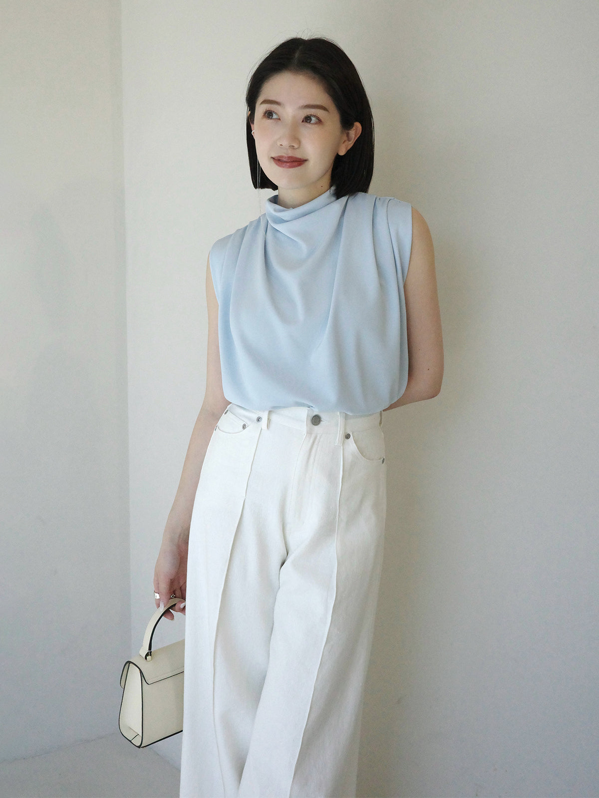 High-Waist Linen Wide Pants