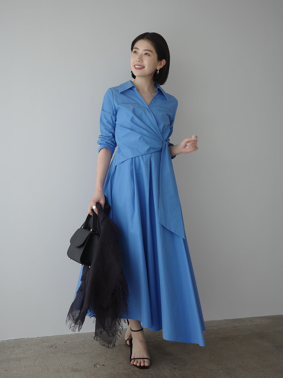 カシュクールシャツワンピース