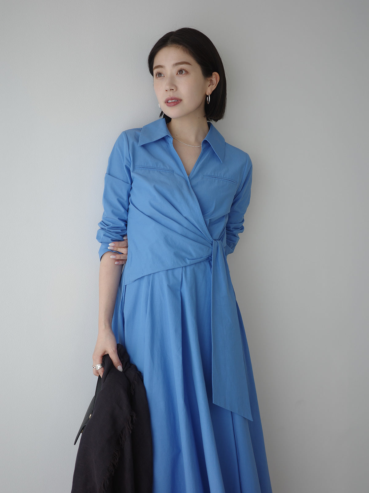 カシュクールシャツワンピース