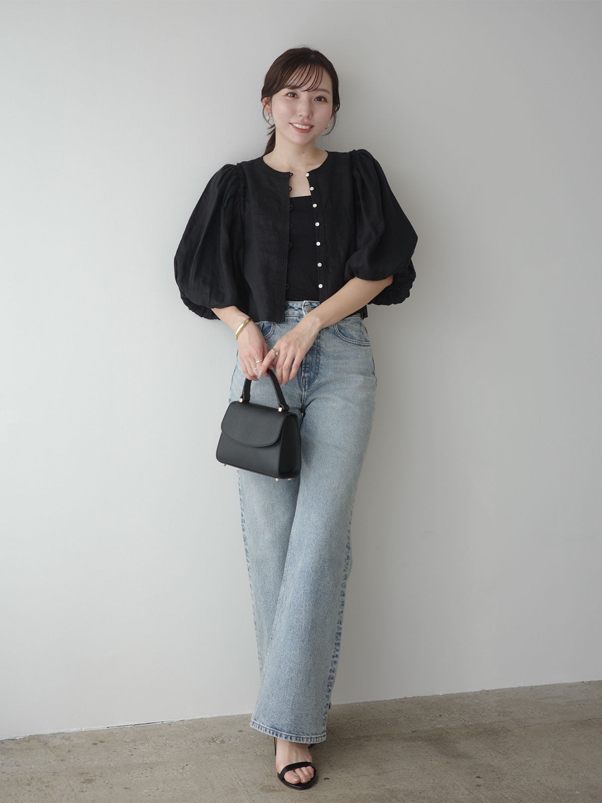 2wayパフブラウス